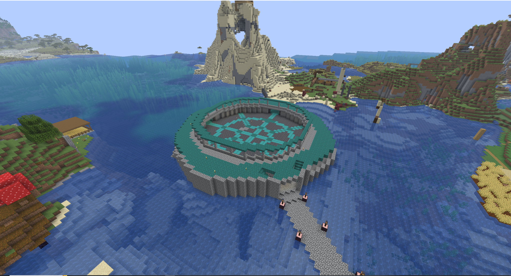 PurposeSMP arena beside the water